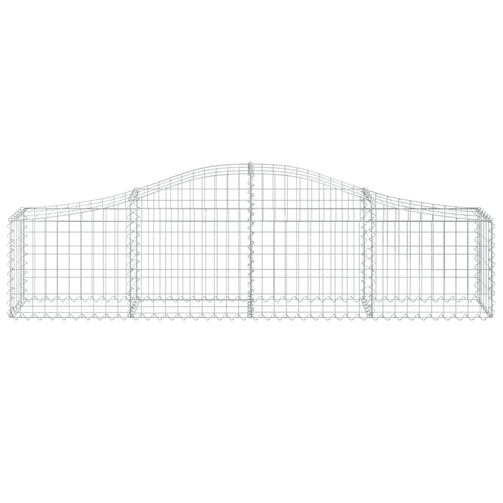 buede gabionkurve 5 stk. 200x30x40/60 cm galvaniseret jern