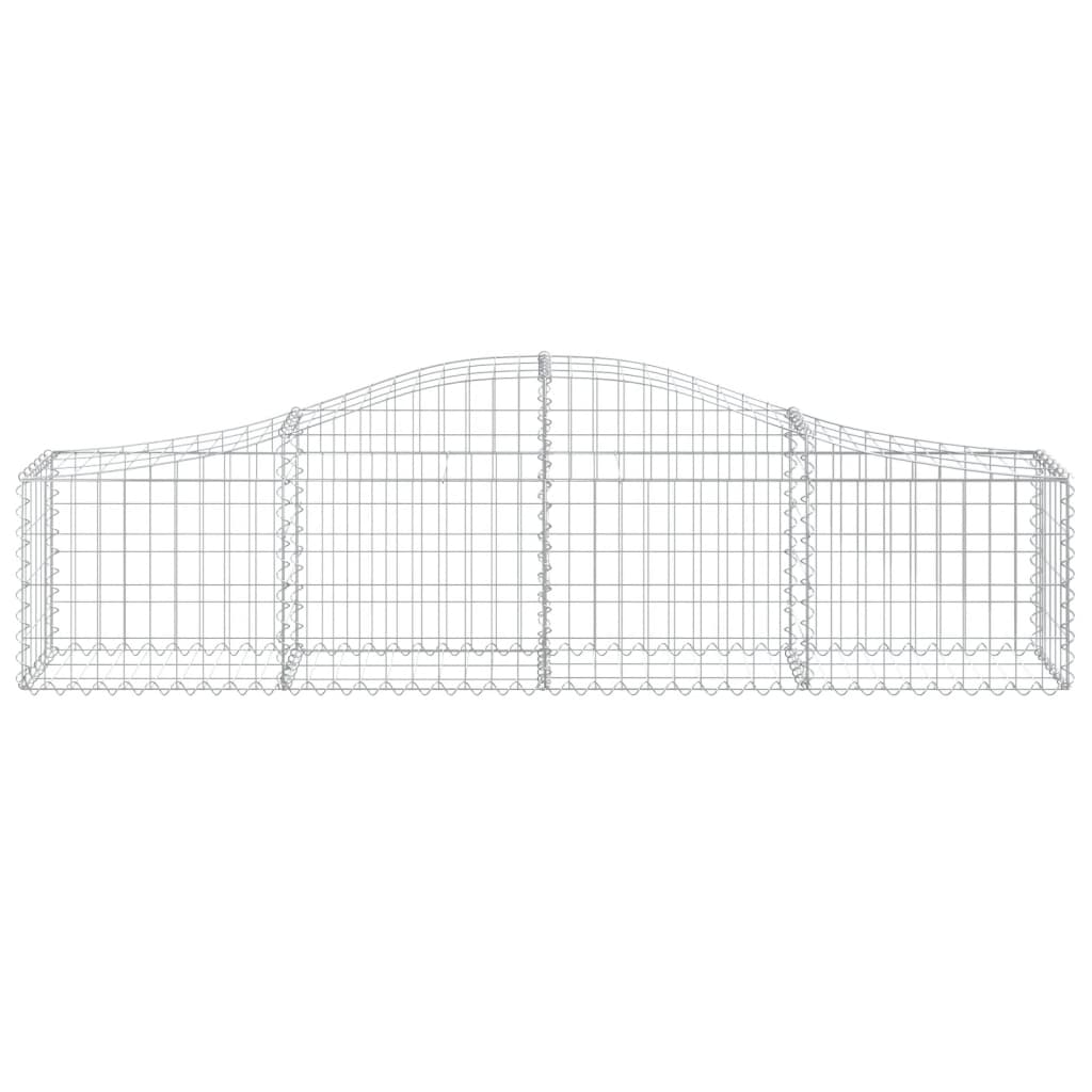 buede gabionkurve 6 stk. 200x30x40/60 cm galvaniseret jern