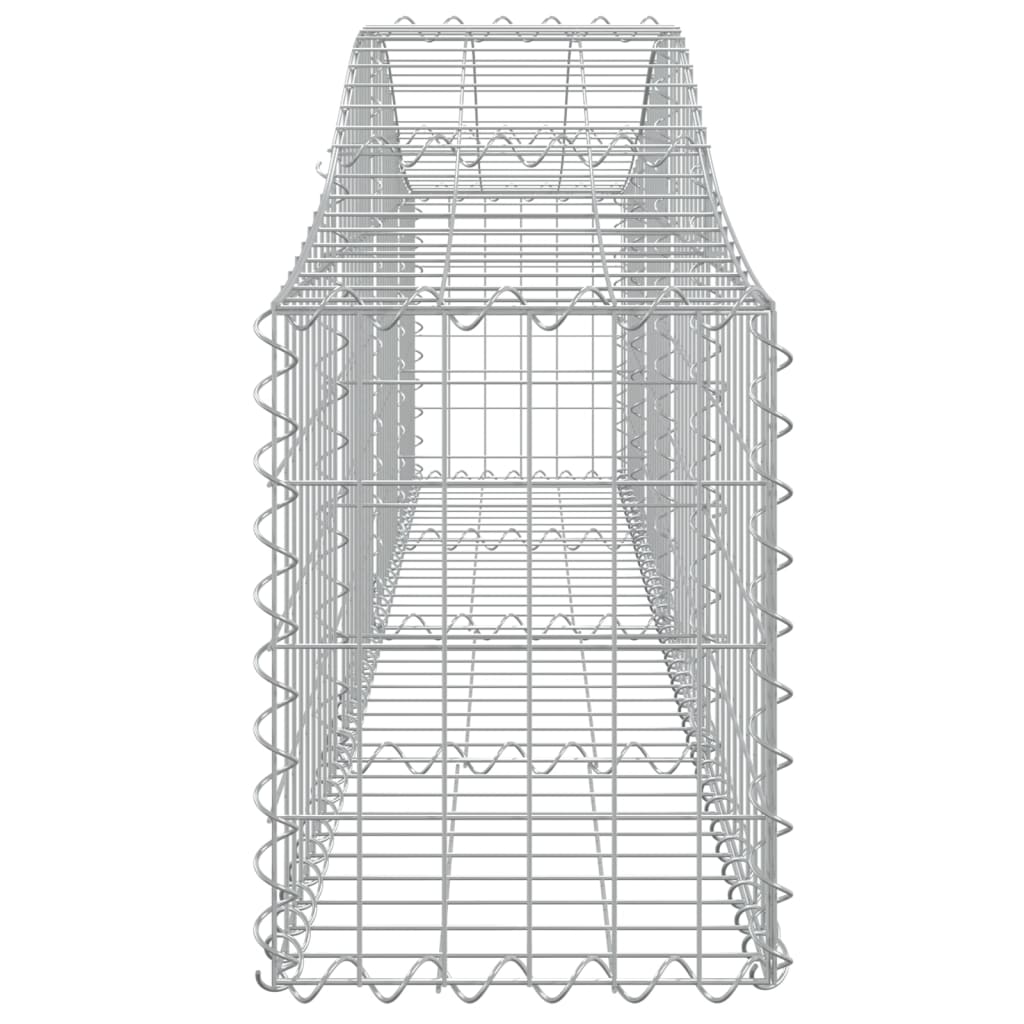 buede gabionkurve 6 stk. 200x30x40/60 cm galvaniseret jern