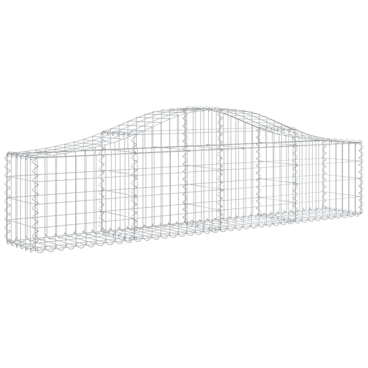 buede gabionkurve 8 stk. 200x30x40/60 cm galvaniseret jern