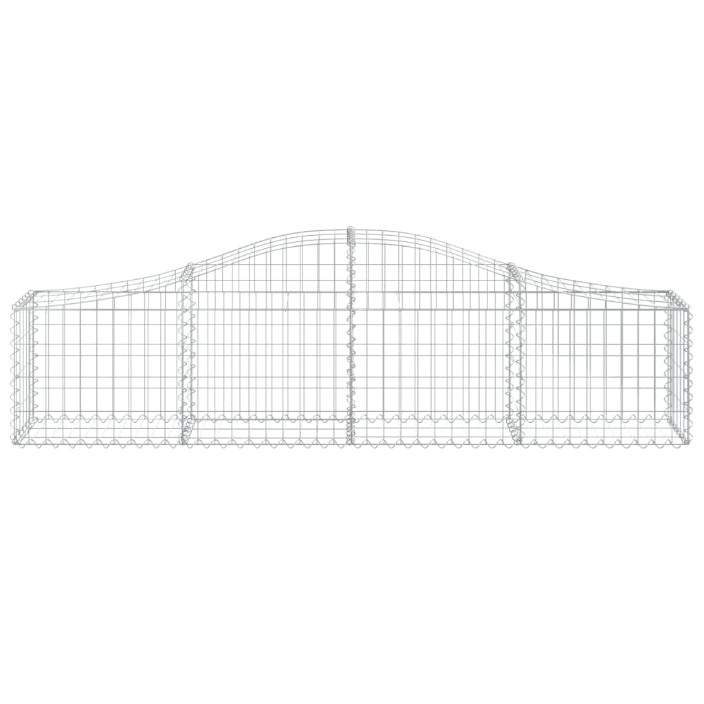 buede gabionkurve 9 stk. 200x30x40/60 cm galvaniseret jern