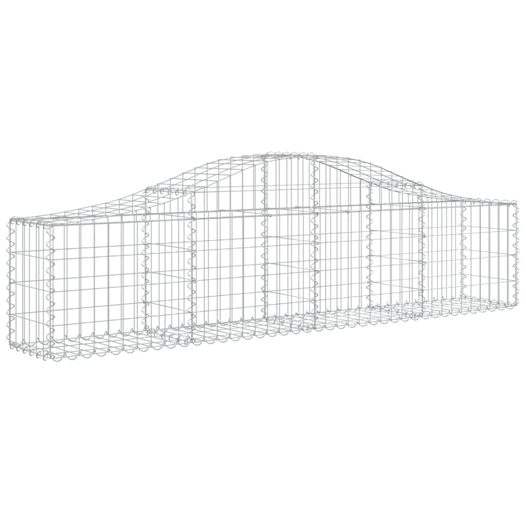 buede gabionkurve 10 stk. 200x30x40/60 cm galvaniseret jern