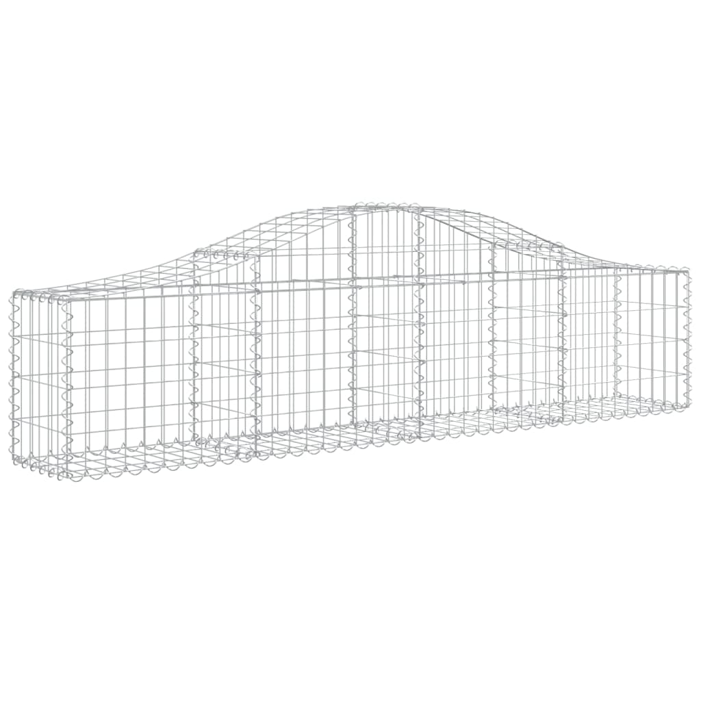 buede gabionkurve 12 stk. 200x30x40/60 cm galvaniseret jern