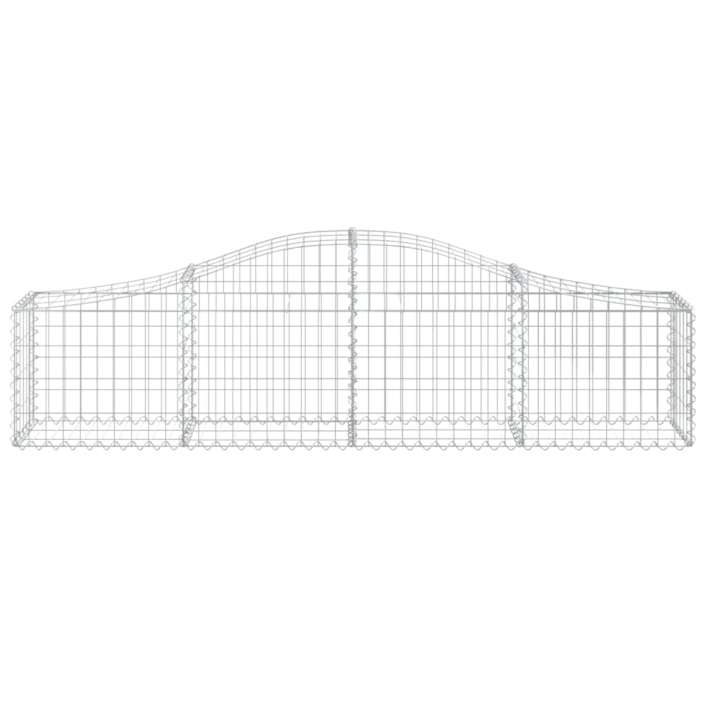buede gabionkurve 12 stk. 200x30x40/60 cm galvaniseret jern