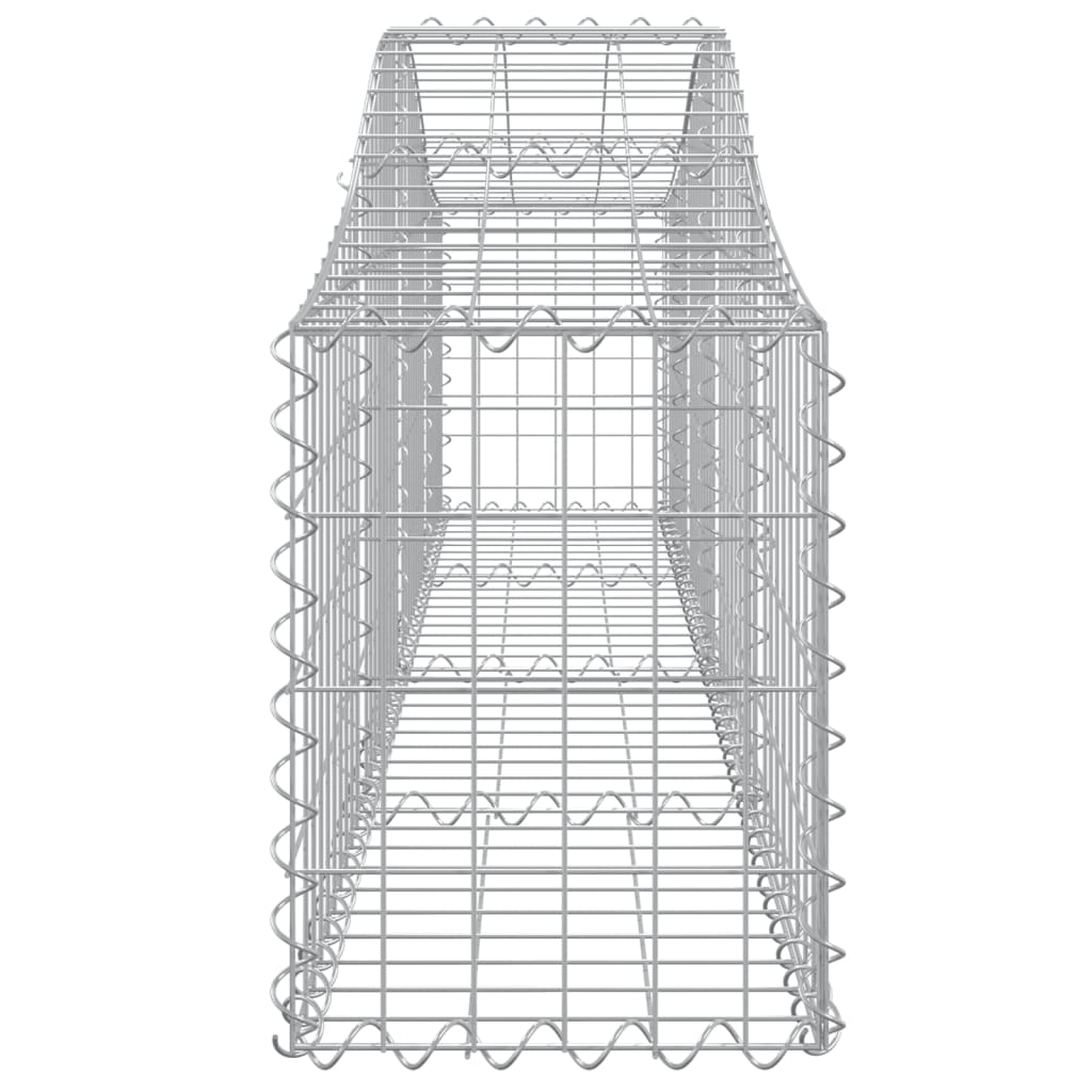 buede gabionkurve 12 stk. 200x30x40/60 cm galvaniseret jern