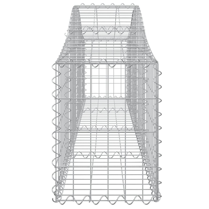 buede gabionkurve 12 stk. 200x30x40/60 cm galvaniseret jern