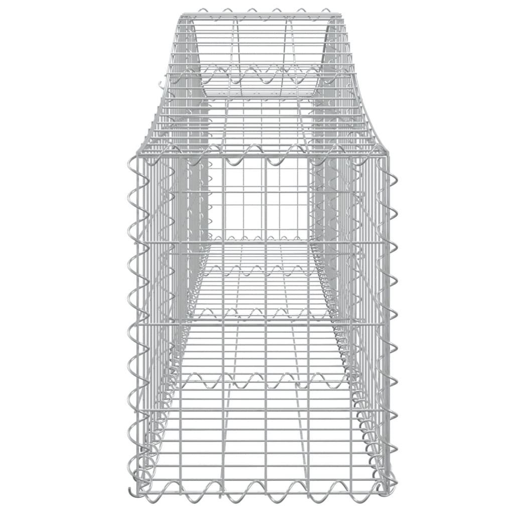 buede gabionkurve 14 stk. 200x30x40/60 cm galvaniseret jern