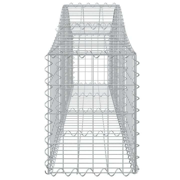 buede gabionkurve 14 stk. 200x30x40/60 cm galvaniseret jern