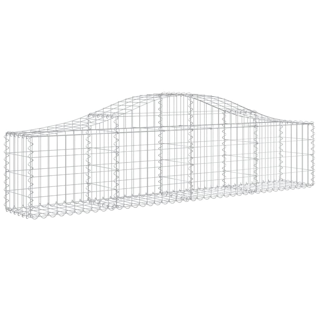 buede gabionkurve 18 stk. 200x30x40/60 cm galvaniseret jern