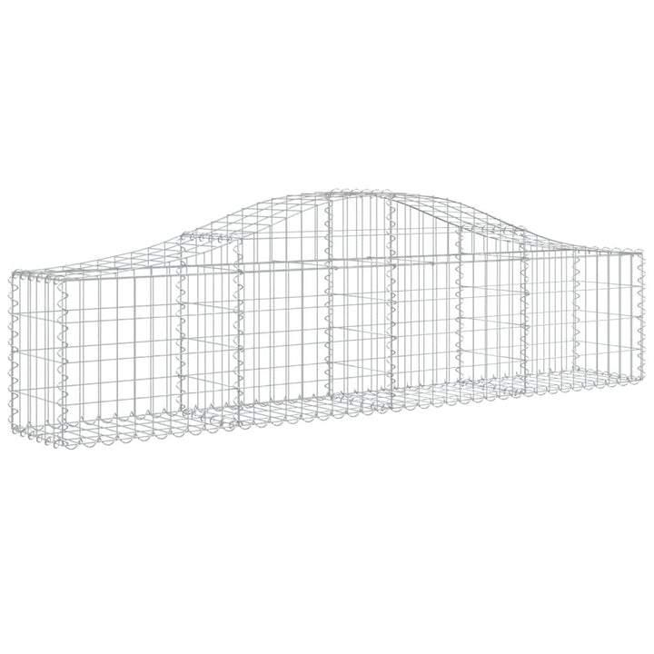 buede gabionkurve 18 stk. 200x30x40/60 cm galvaniseret jern