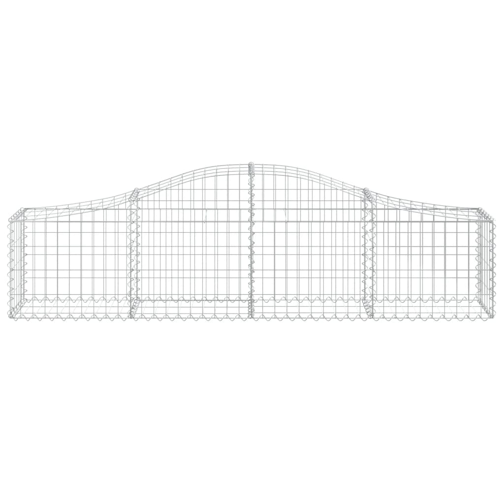 buede gabionkurve 18 stk. 200x30x40/60 cm galvaniseret jern