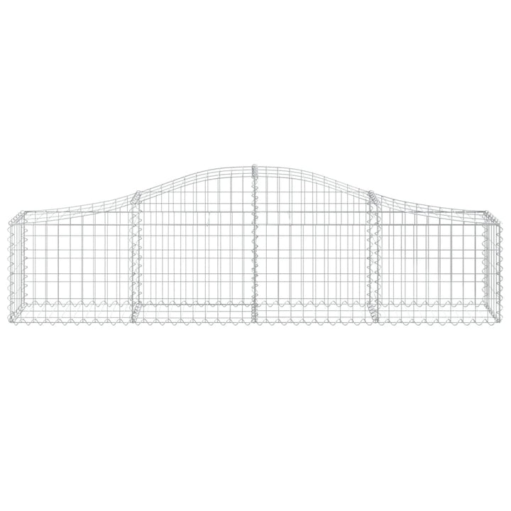 buede gabionkurve 18 stk. 200x30x40/60 cm galvaniseret jern