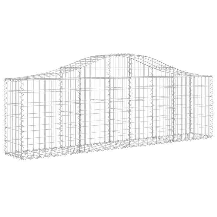 buede gabionkurve 2 stk. 200x30x60/80 cm galvaniseret jern