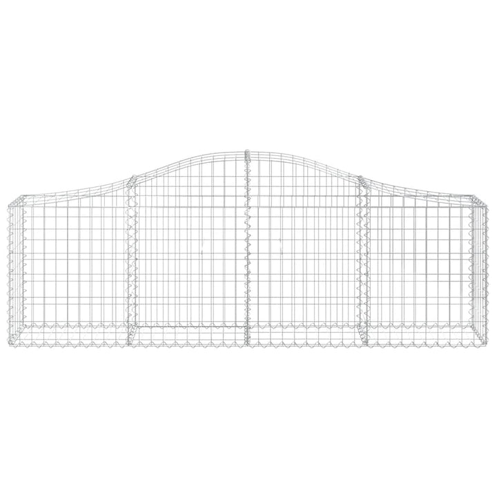 buede gabionkurve 2 stk. 200x30x60/80 cm galvaniseret jern