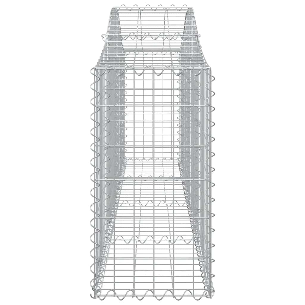 buede gabionkurve 3 stk. 200x30x60/80 cm galvaniseret jern