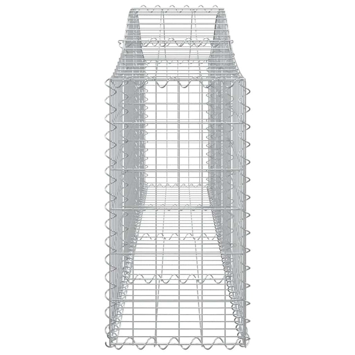 buede gabionkurve 3 stk. 200x30x60/80 cm galvaniseret jern