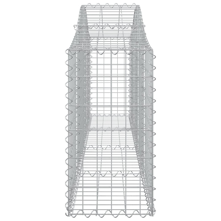 buede gabionkurve 4 stk. 200x30x60/80 cm galvaniseret jern