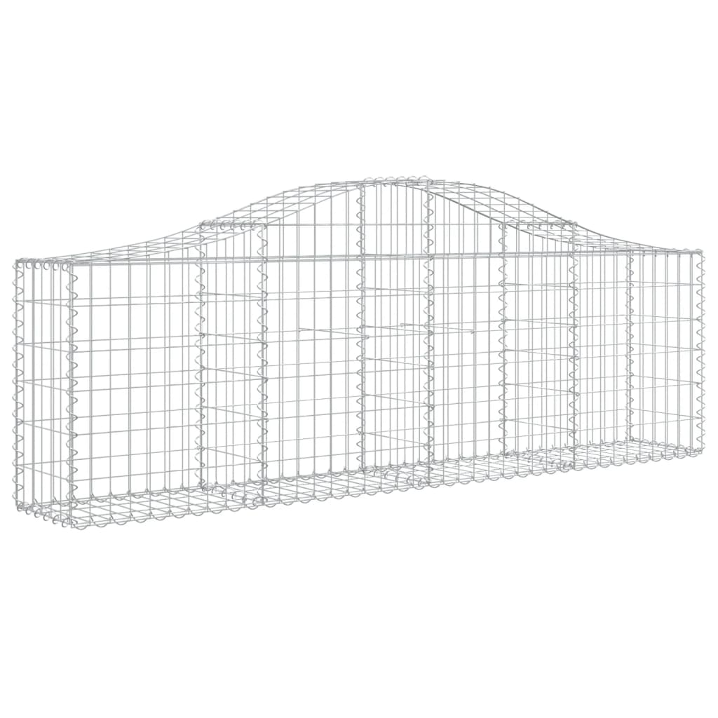 buede gabionkurve 5 stk. 200x30x60/80 cm galvaniseret jern