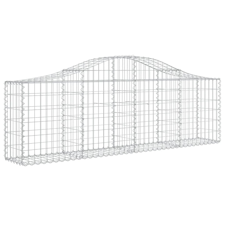 buede gabionkurve 5 stk. 200x30x60/80 cm galvaniseret jern