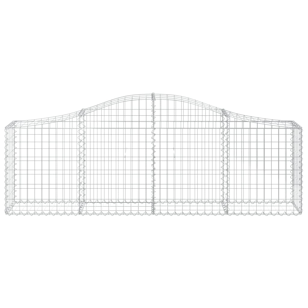 buede gabionkurve 6 stk. 200x30x60/80 cm galvaniseret jern