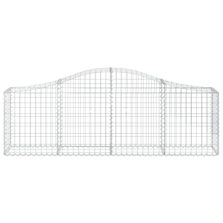 buede gabionkurve 6 stk. 200x30x60/80 cm galvaniseret jern