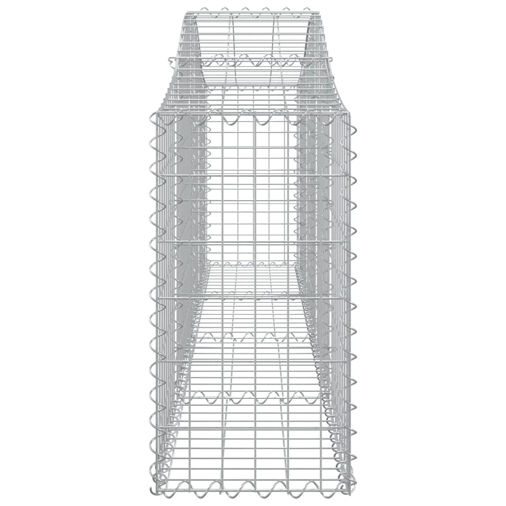 buede gabionkurve 8 stk. 200x30x60/80 cm galvaniseret jern