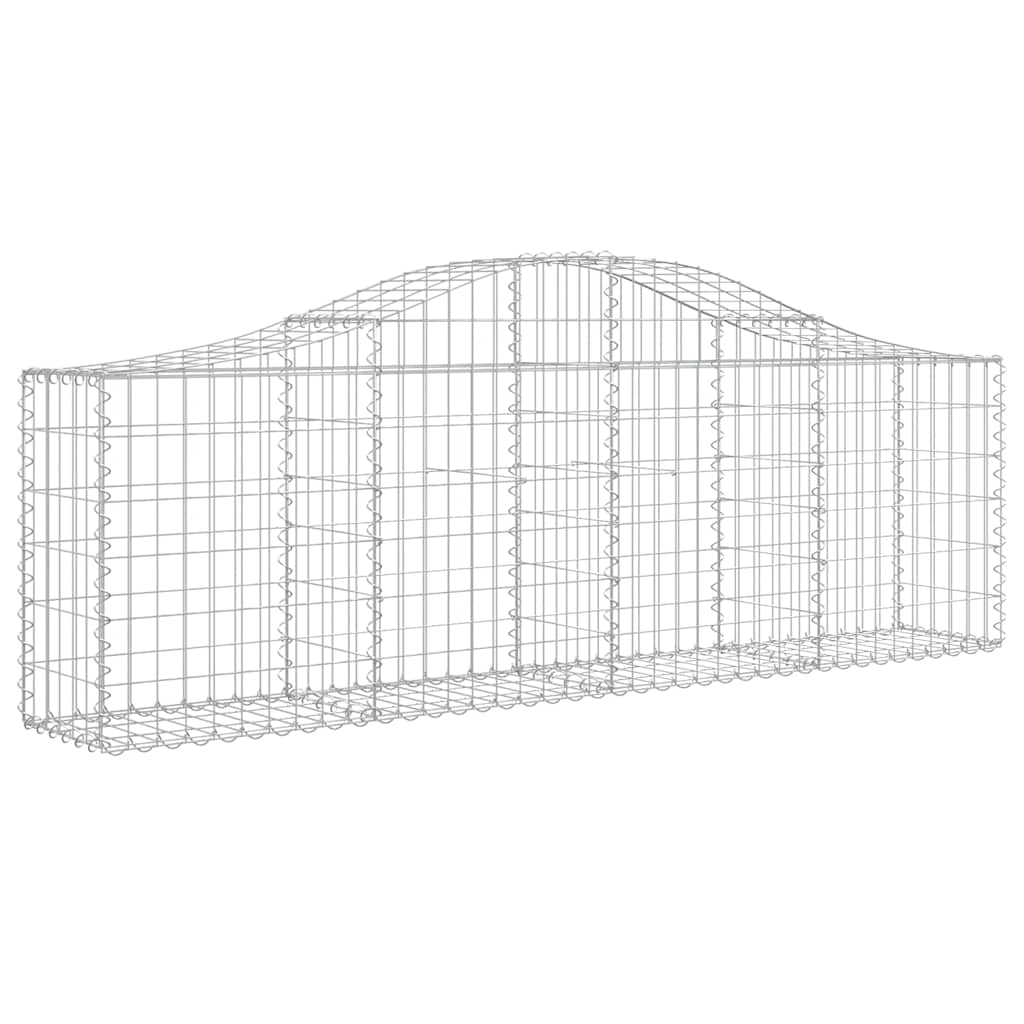 buede gabionkurve 10 stk. 200x30x60/80 cm galvaniseret jern
