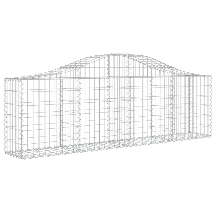 buede gabionkurve 10 stk. 200x30x60/80 cm galvaniseret jern