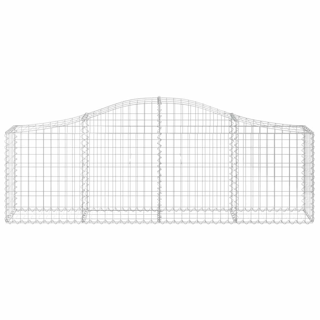 buede gabionkurve 10 stk. 200x30x60/80 cm galvaniseret jern