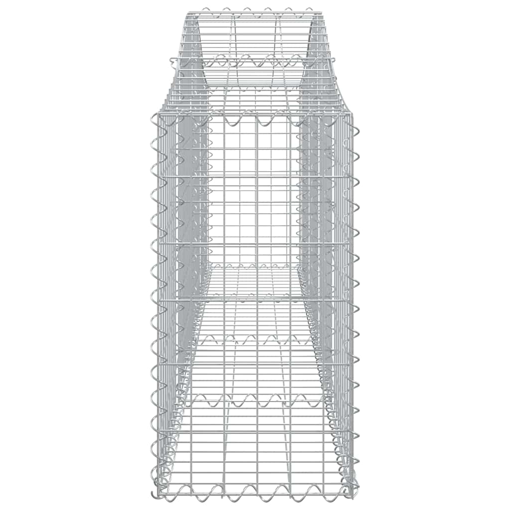 buede gabionkurve 10 stk. 200x30x60/80 cm galvaniseret jern