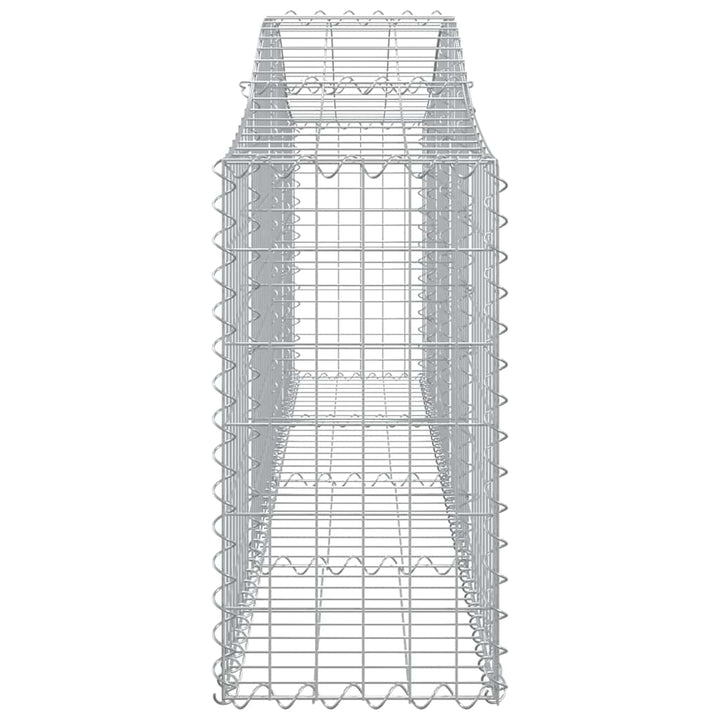 buede gabionkurve 10 stk. 200x30x60/80 cm galvaniseret jern