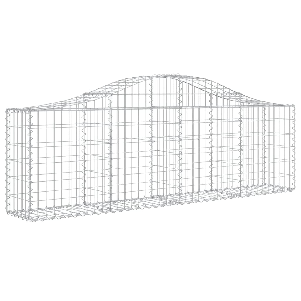 buede gabionkurve 11 stk. 200x30x60/80 cm galvaniseret jern