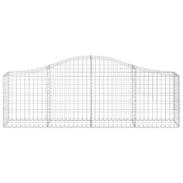 buede gabionkurve 11 stk. 200x30x60/80 cm galvaniseret jern