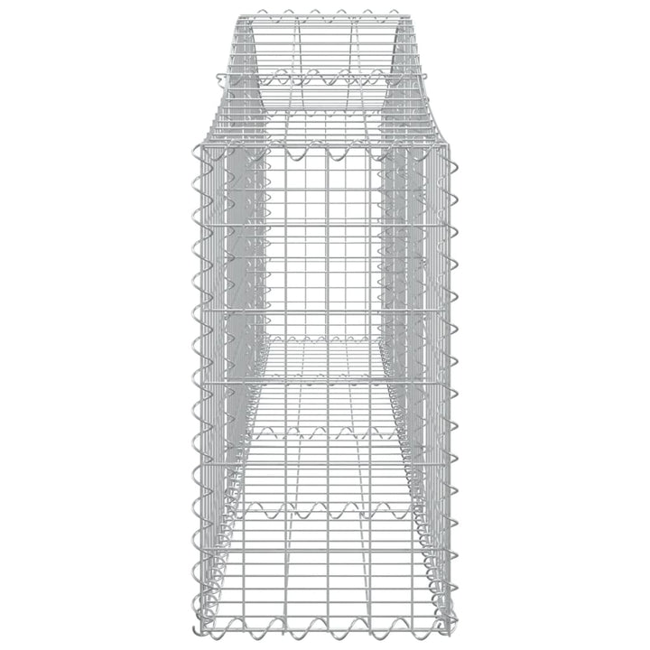 buede gabionkurve 11 stk. 200x30x60/80 cm galvaniseret jern