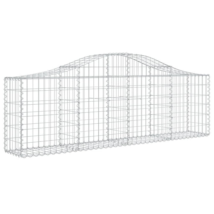 buede gabionkurve 12 stk. 200x30x60/80 cm galvaniseret jern