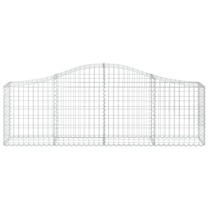 buede gabionkurve 13 stk. 200x30x60/80 cm galvaniseret jern