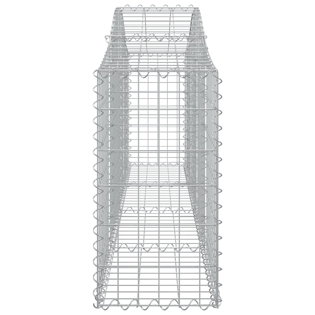 buede gabionkurve 15 stk. 200x30x60/80 cm galvaniseret jern