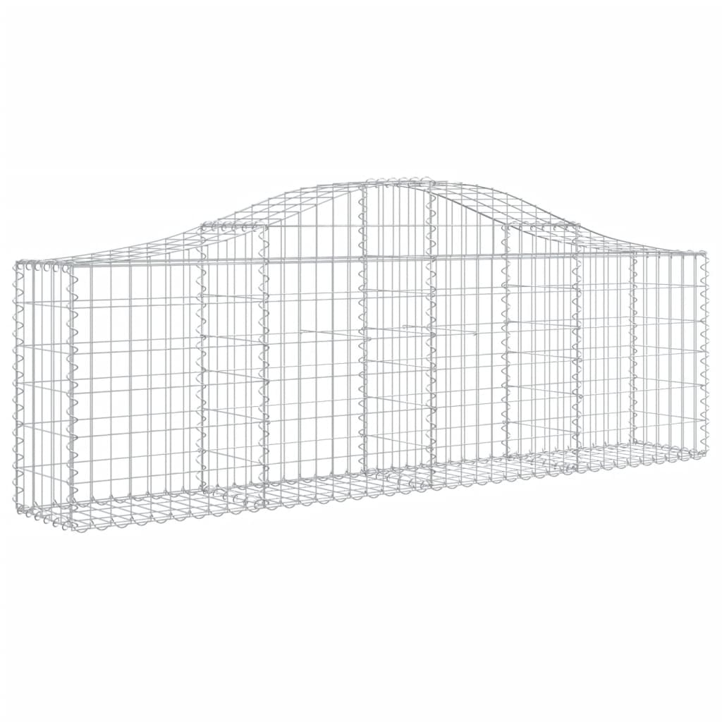 buede gabionkurve 18 stk. 200x30x60/80 cm galvaniseret jern