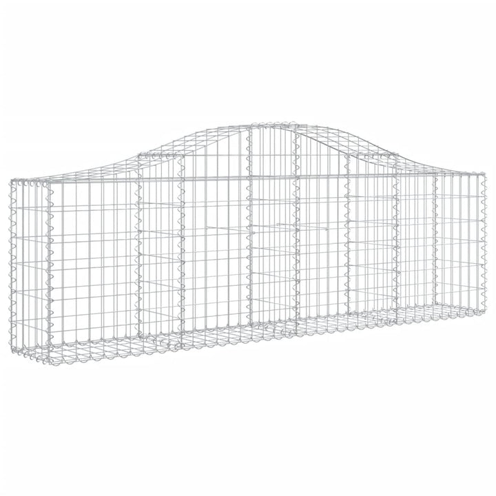 buede gabionkurve 18 stk. 200x30x60/80 cm galvaniseret jern