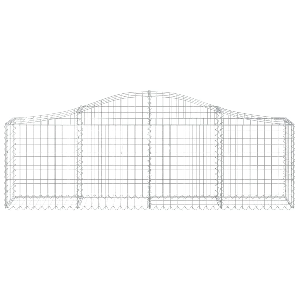 buede gabionkurve 20 stk. 200x30x60/80 cm galvaniseret jern
