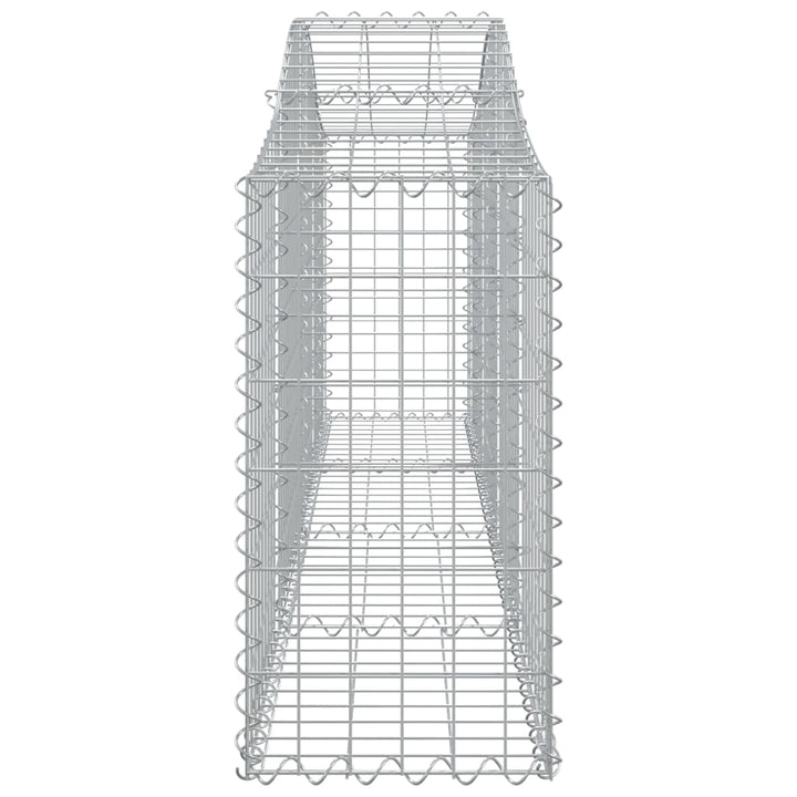 buede gabionkurve 20 stk. 200x30x60/80 cm galvaniseret jern