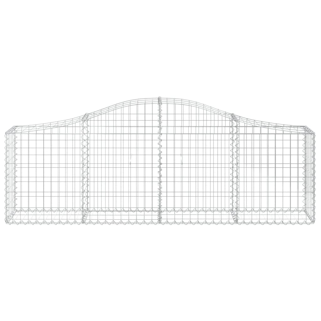buede gabionkurve 30 stk. 200x30x60/80 cm galvaniseret jern