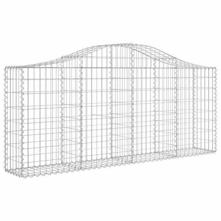 buede gabionkurve 8 stk. 200x30x80/100 cm galvaniseret jern