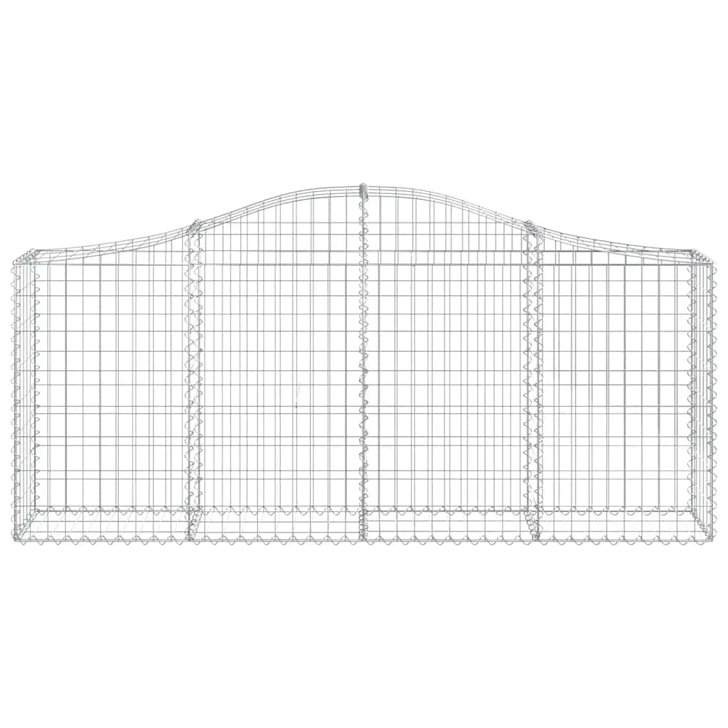 buede gabionkurve 8 stk. 200x30x80/100 cm galvaniseret jern