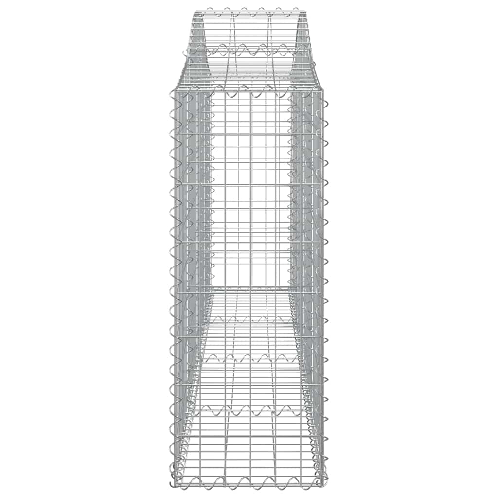 buede gabionkurve 8 stk. 200x30x80/100 cm galvaniseret jern