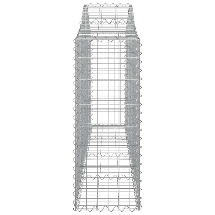 buede gabionkurve 8 stk. 200x30x80/100 cm galvaniseret jern