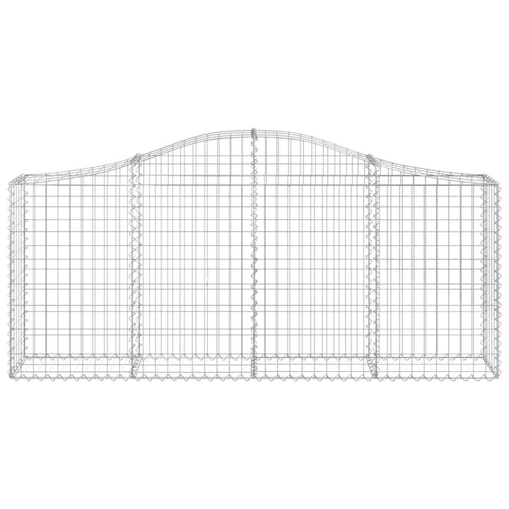 buede gabionkurve 9 stk. 200x30x80/100 cm galvaniseret jern