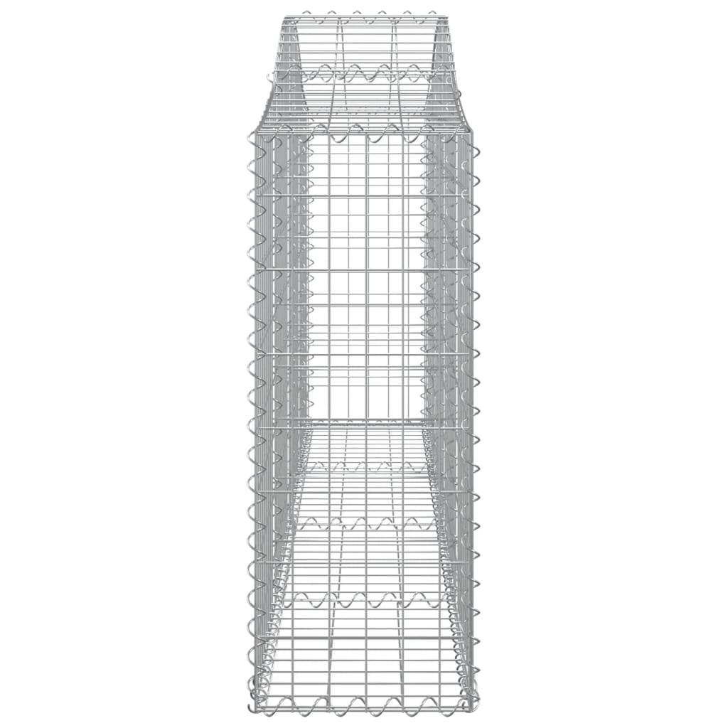 buede gabionkurve 10 stk. 200x30x80/100 cm galvaniseret jern