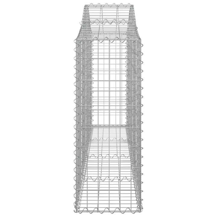buede gabionkurve 10 stk. 200x30x80/100 cm galvaniseret jern