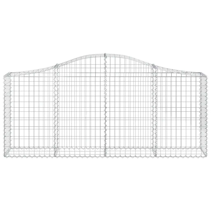 buede gabionkurve 13 stk. 200x30x80/100 cm galvaniseret jern